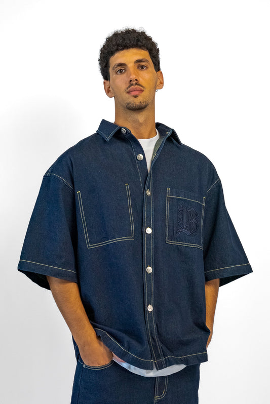 ג׳קט גינס שרוול קצר