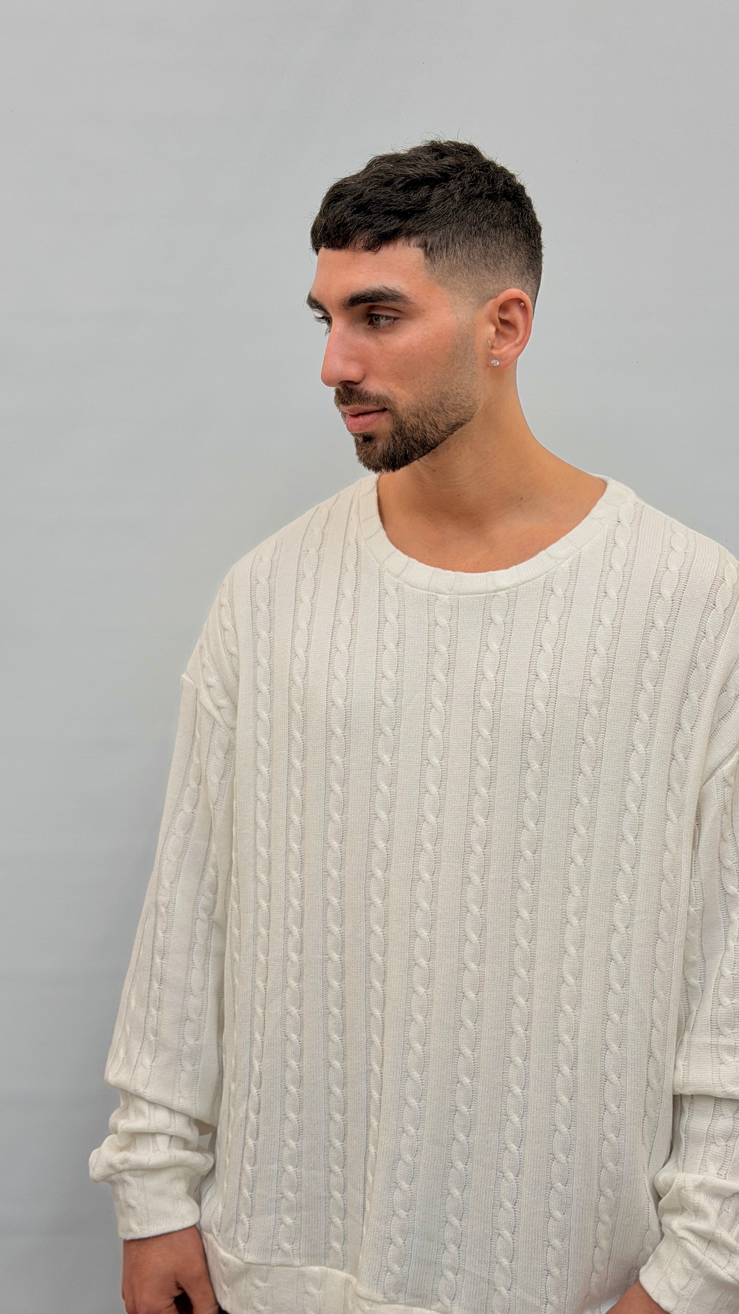 Butterfly Boy Signature Cable Knit
- White