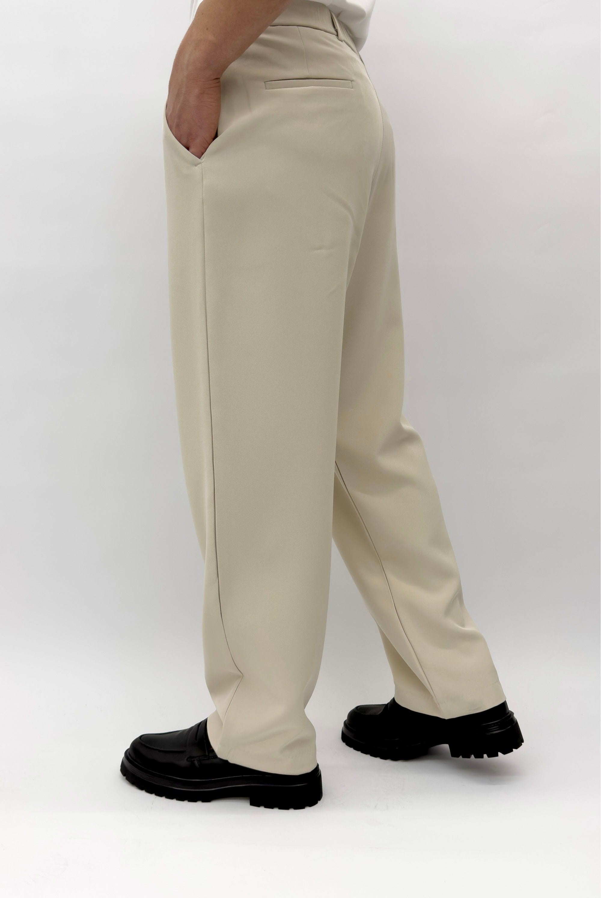 Butterfly Boy מכנס אלגנט רחב קרם - Butterfly Sneakers