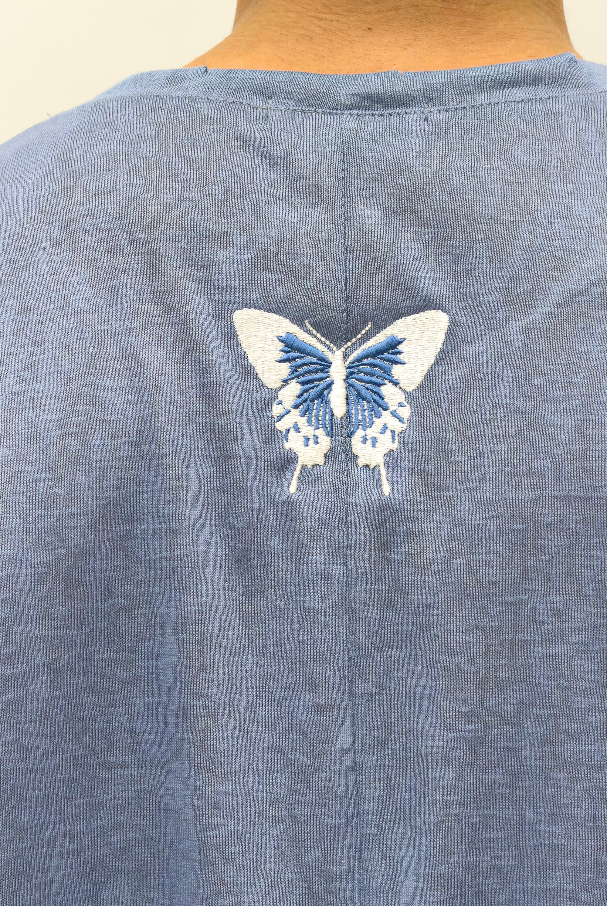 חולצת פשתן שרוול ארוך - Butterfly Sneakers