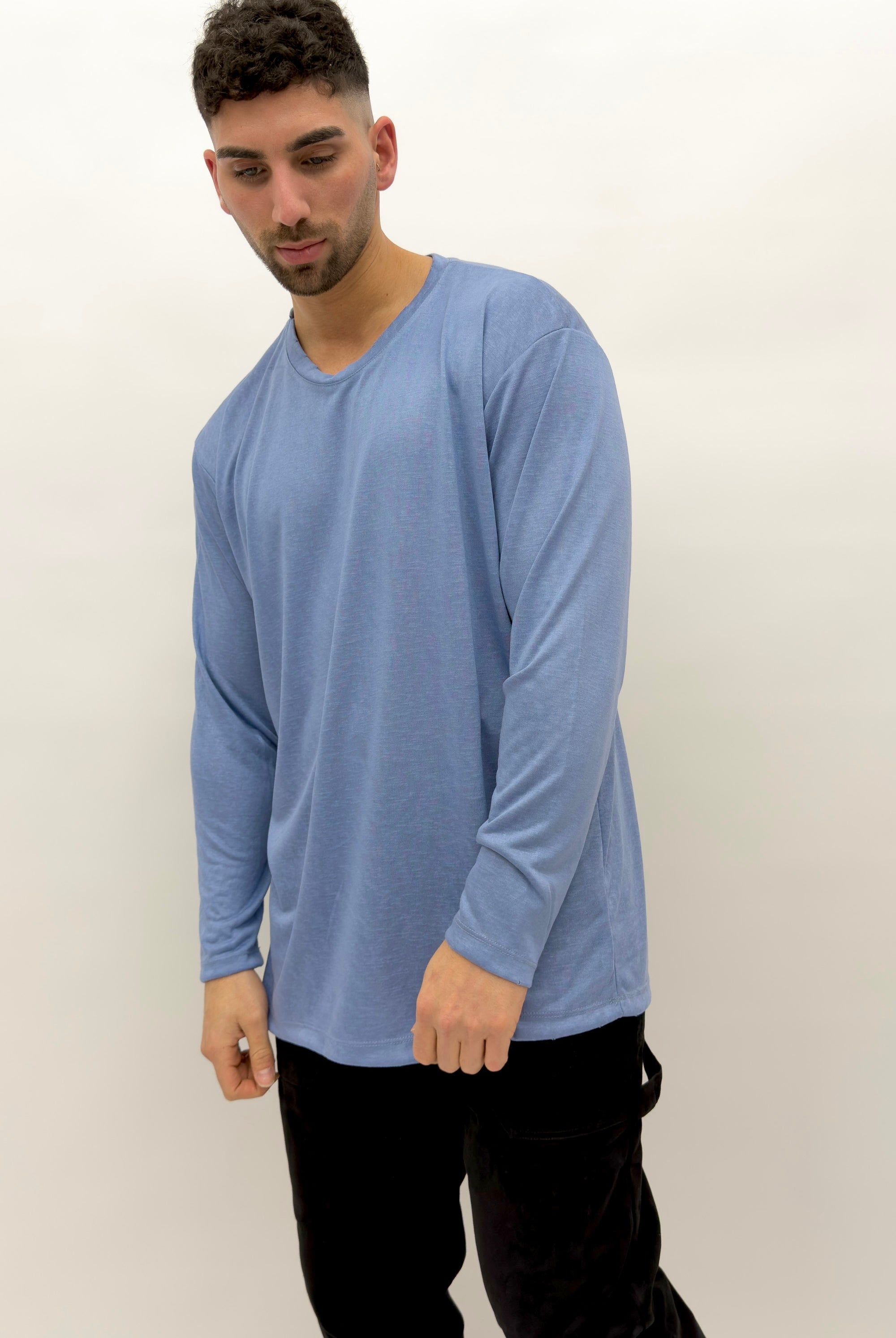 חולצת פשתן שרוול ארוך - Butterfly Sneakers