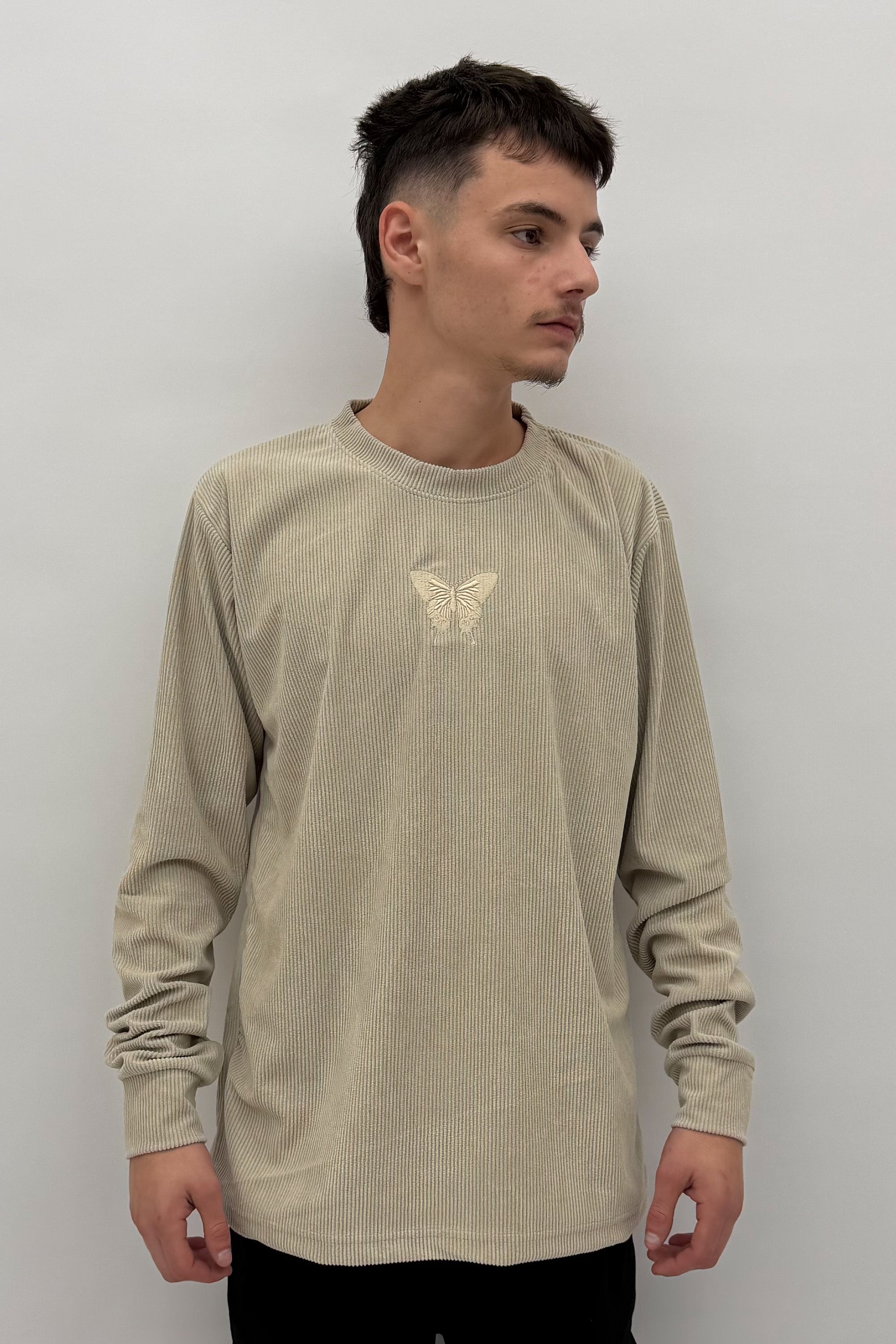 חולצת קורדרוי שרוול ארוך - Butterfly Sneakers