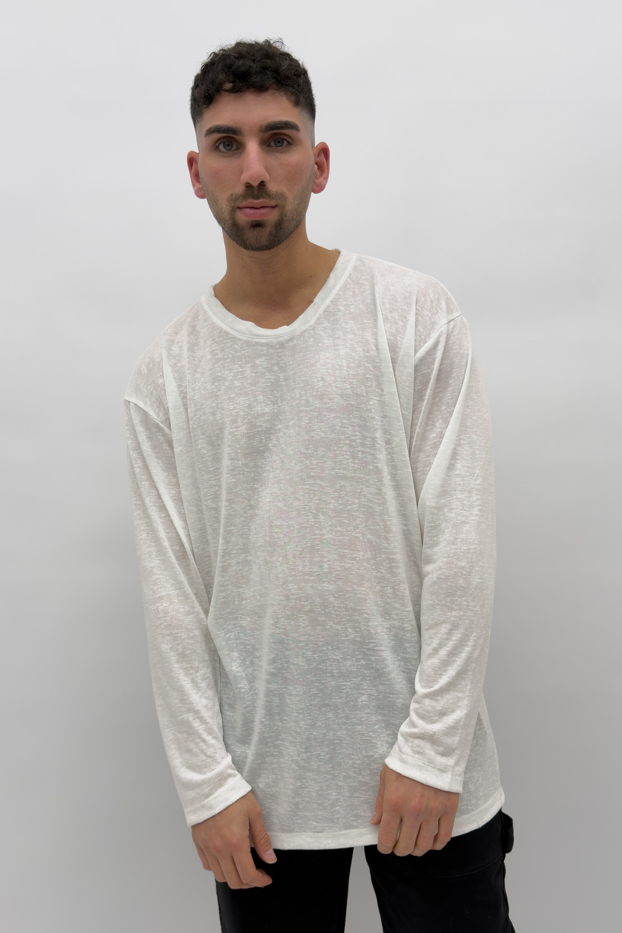 חולצת פשתן שרוול ארוך - Butterfly Sneakers