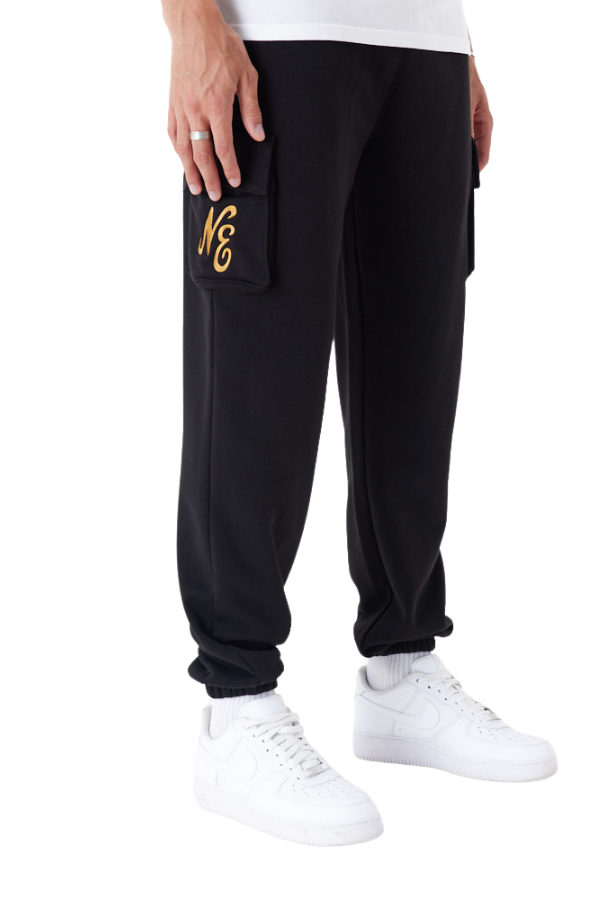 New Era Script Black Cargo Joggers - Butterfly Sneakers