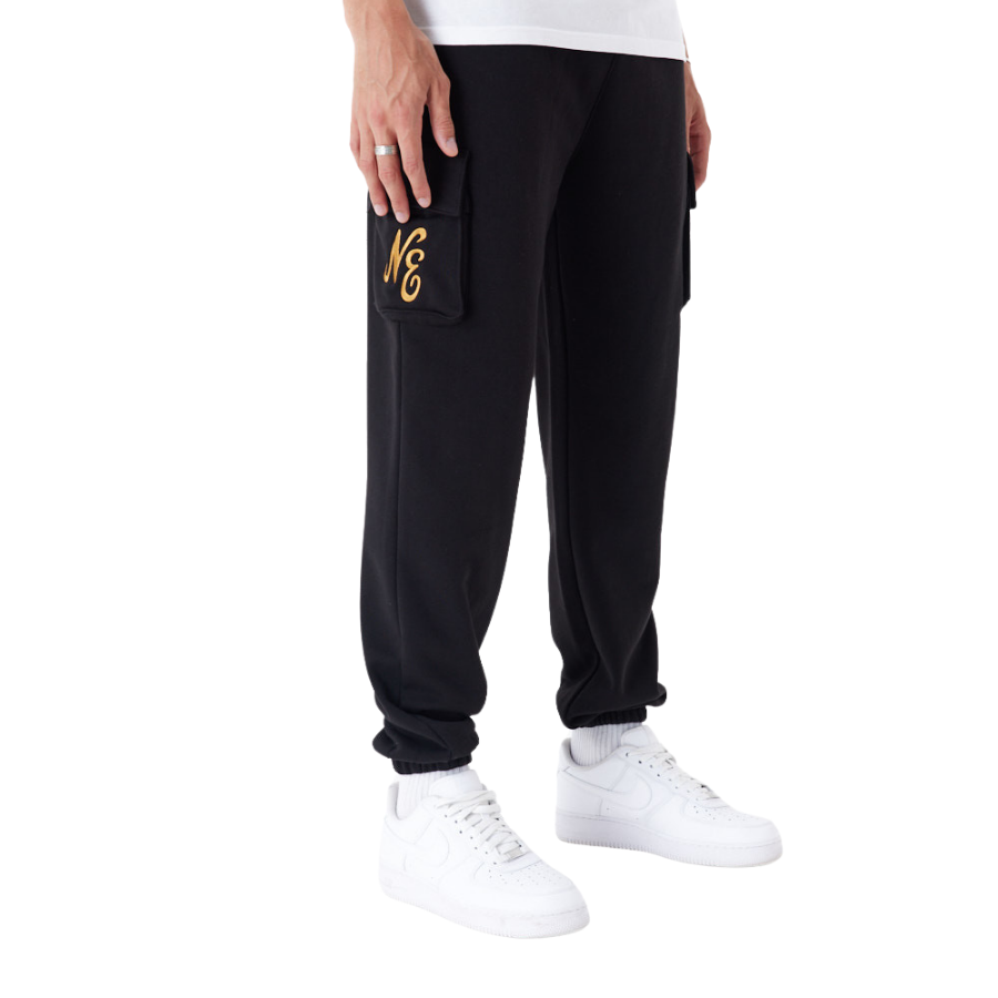 New Era Script Black Cargo Joggers - Butterfly Sneakers