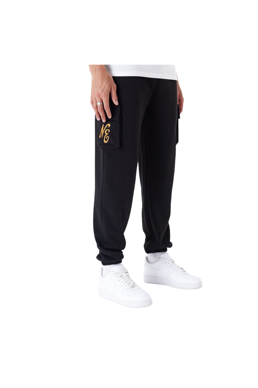 New Era Script Black Cargo Joggers - Butterfly Sneakers