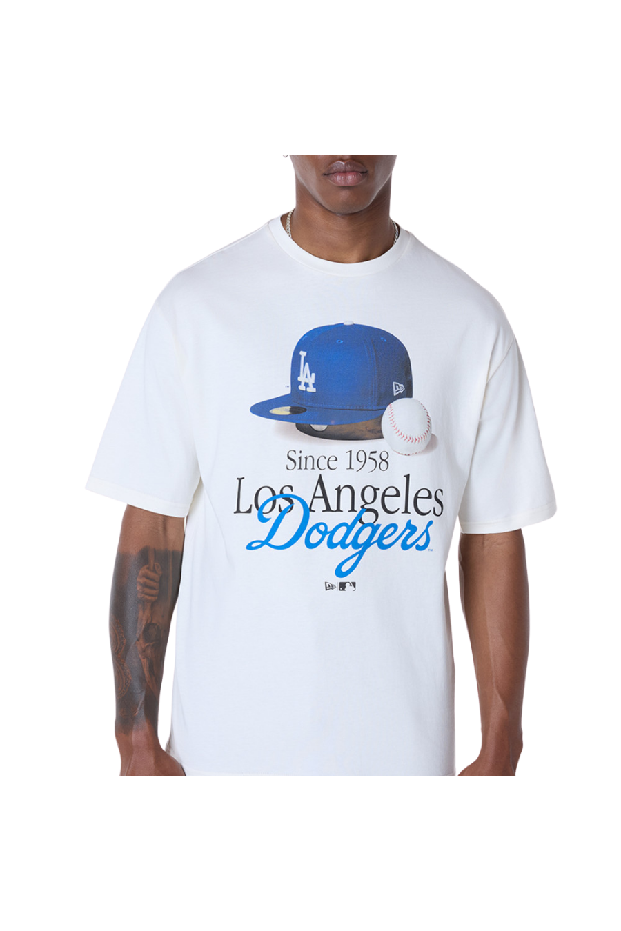 LA חולצת טי שרט שרוול קצר שמנת - Butterfly Sneakers