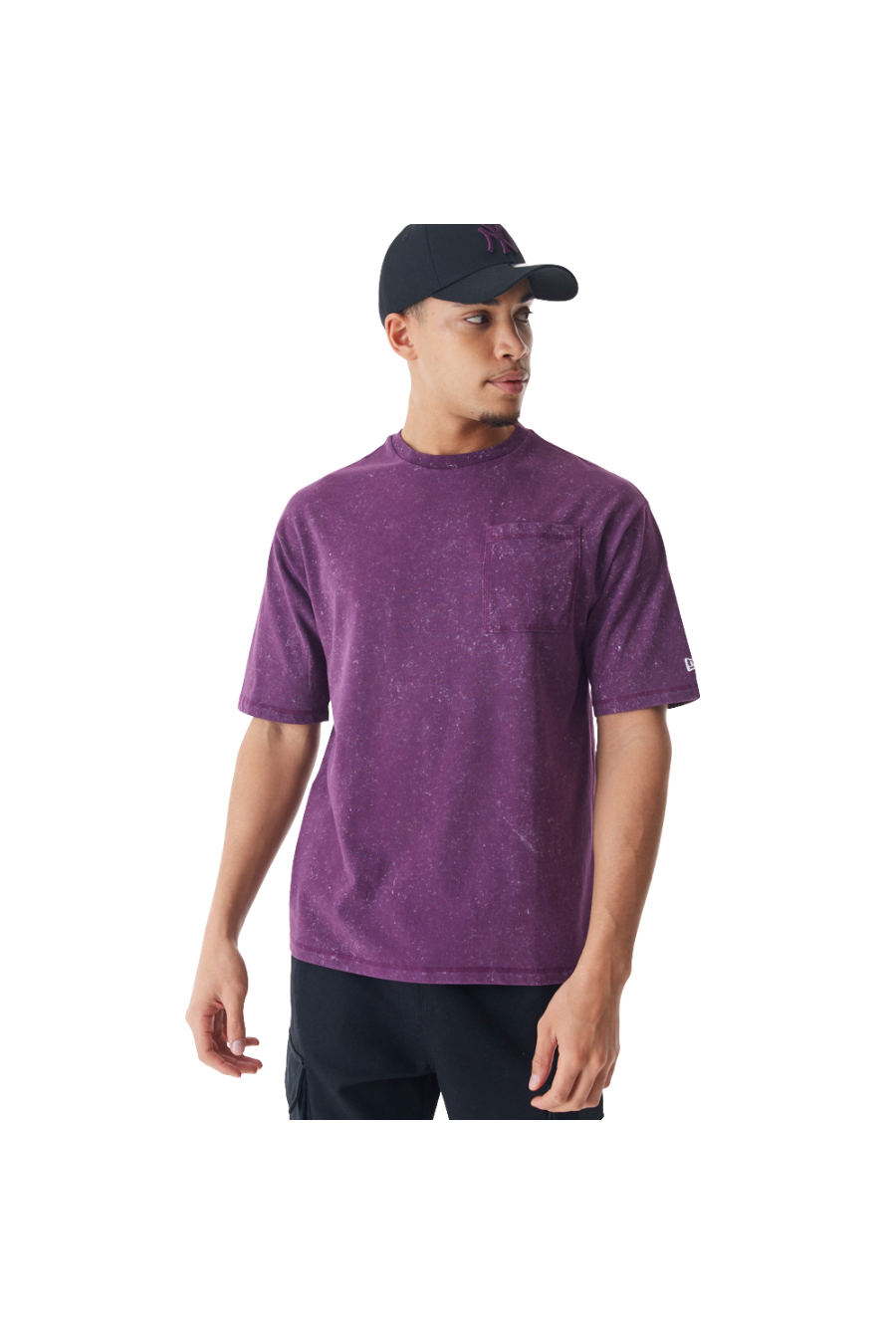 Wash Dark Purple Oversized T-Shirt - Butterfly Sneakers