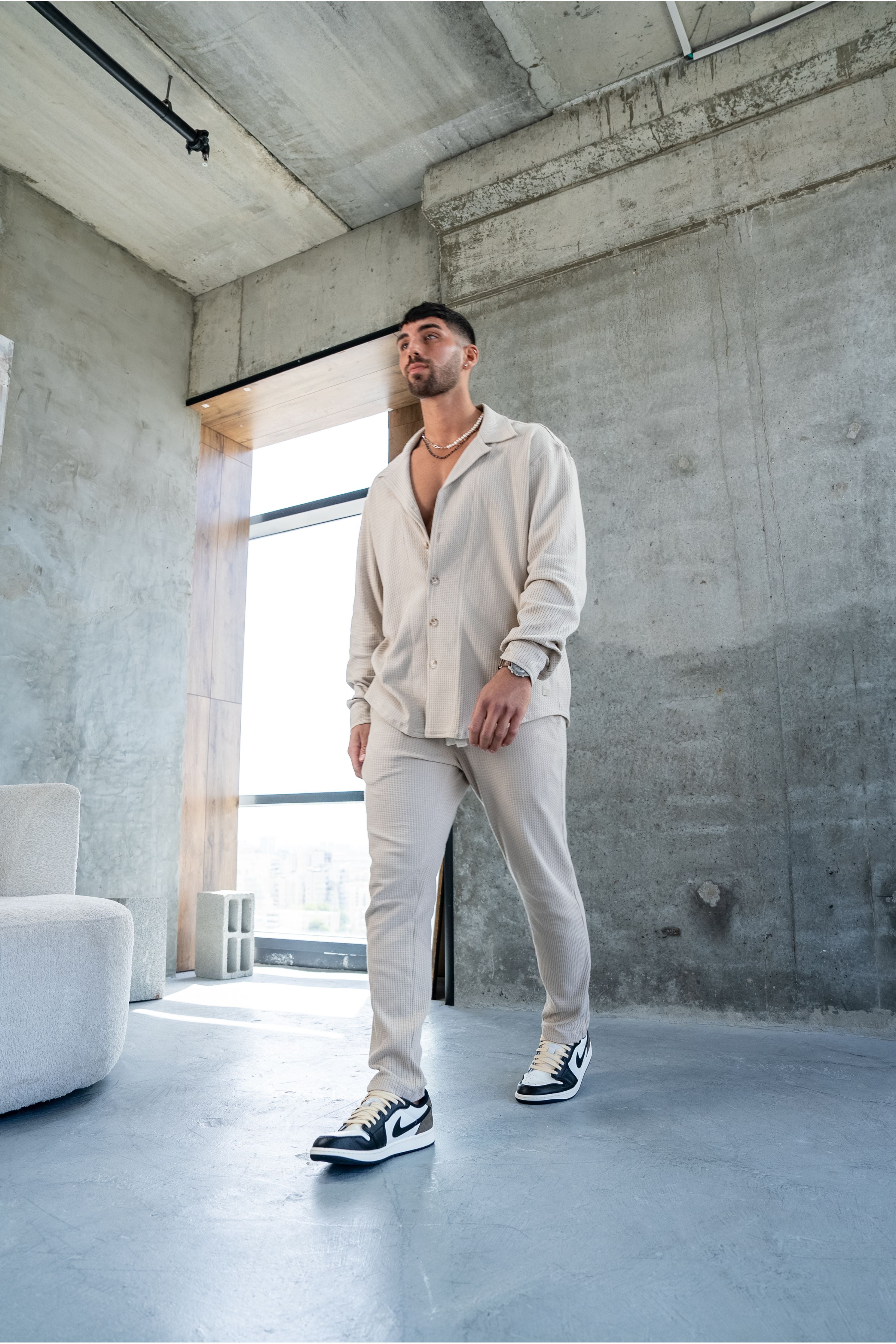 ELEGANT PANTS WAFFLE - MOCHA - Butterfly Sneakers