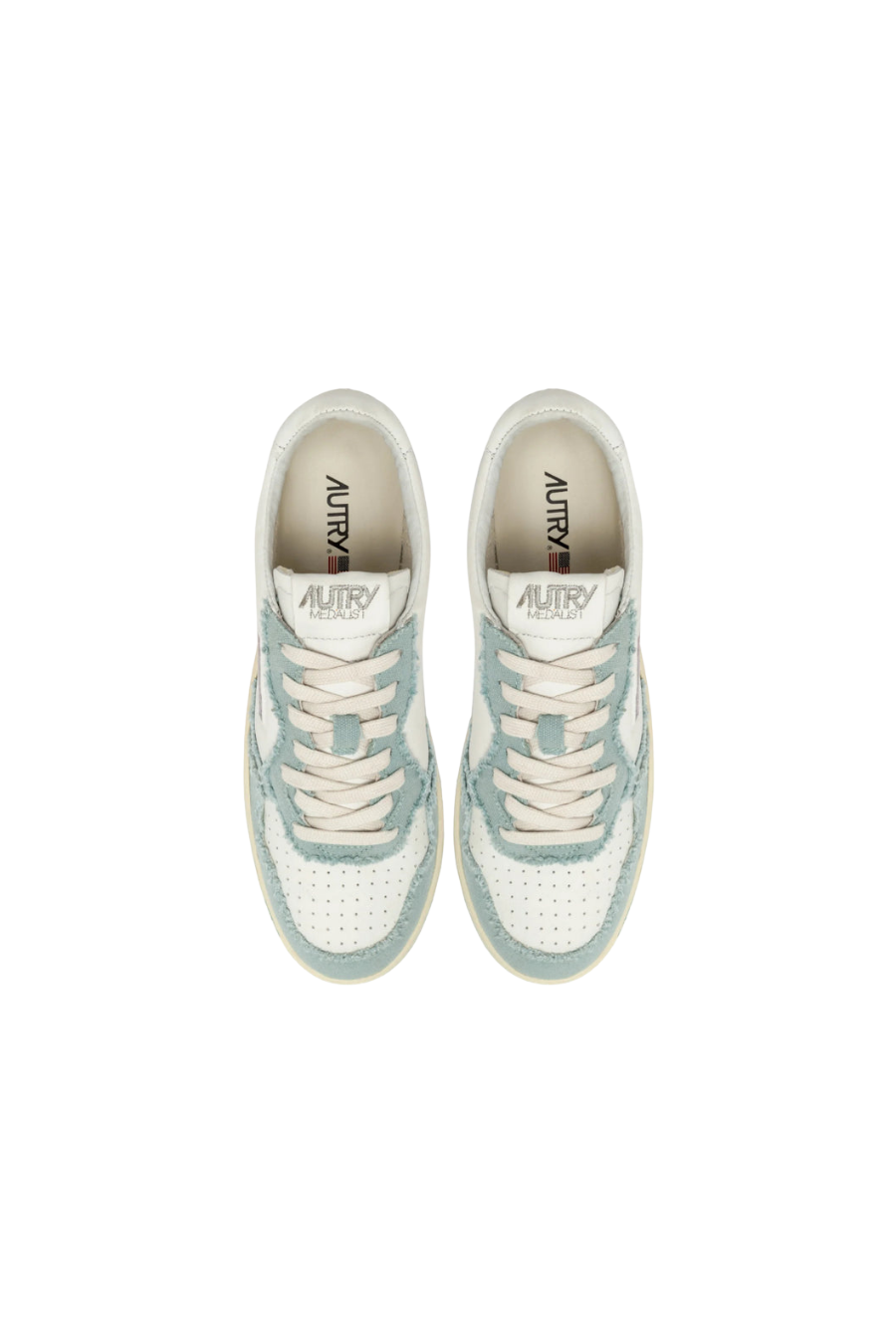 WHITE & LIGHT BLUE סניקרס - Butterfly Sneakers