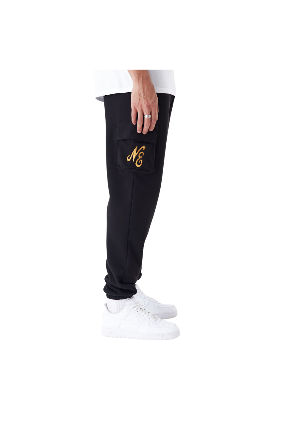 New Era Script Black Cargo Joggers - Butterfly Sneakers