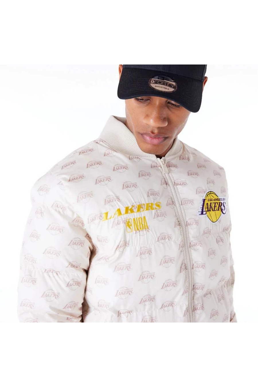 New Era LA Lakers NBA Monogram Stone Puffer Jacket - Butterfly Sneakers