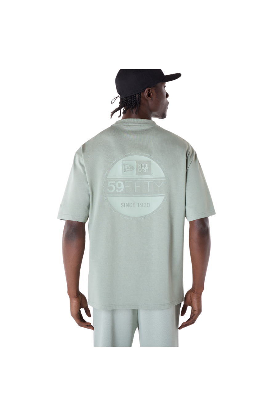 New Era Sticker Pastel Green Oversized T-Shirt - Butterfly Sneakers