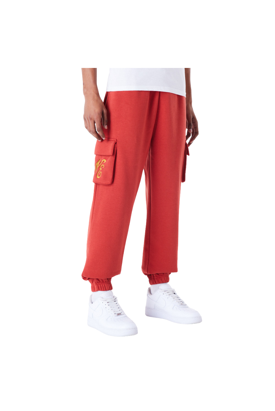 New Era Cargo Joggers Script Red Fleece - Butterfly Sneakers