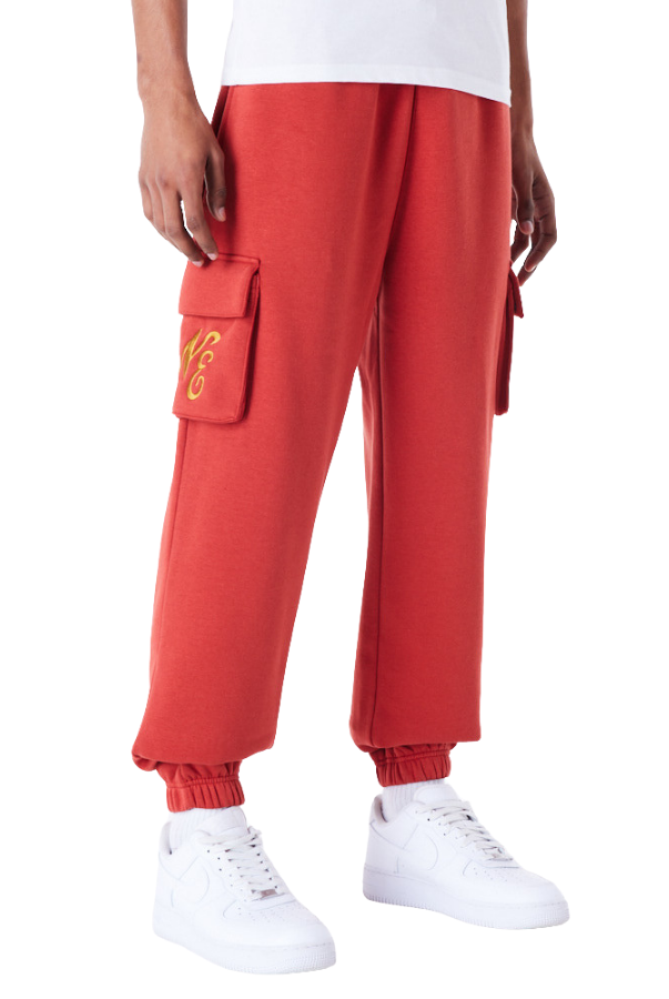 New Era Cargo Joggers Script Red Fleece - Butterfly Sneakers