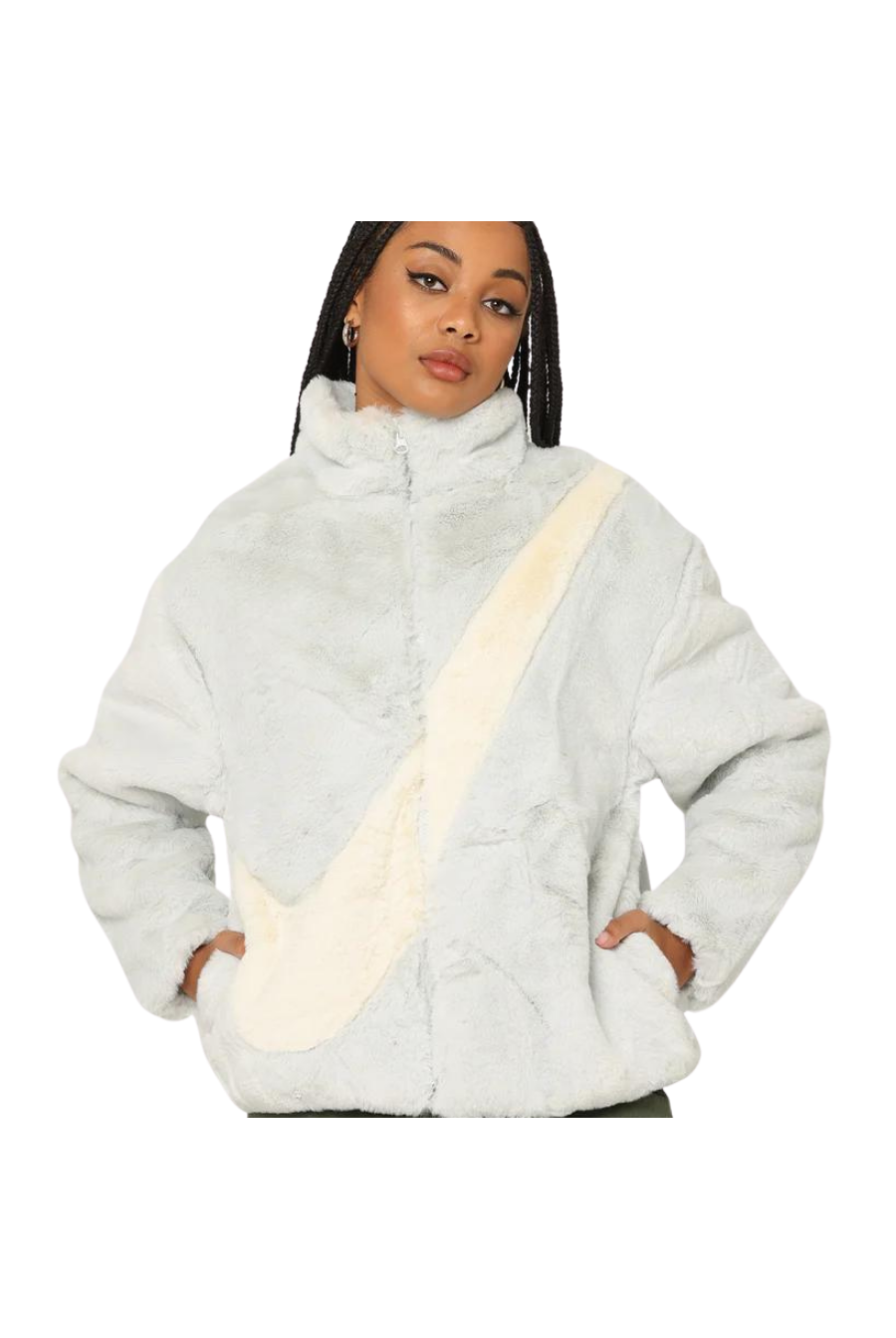 Nike Women's Faux Fur Jacket - Butterfly Sneakers