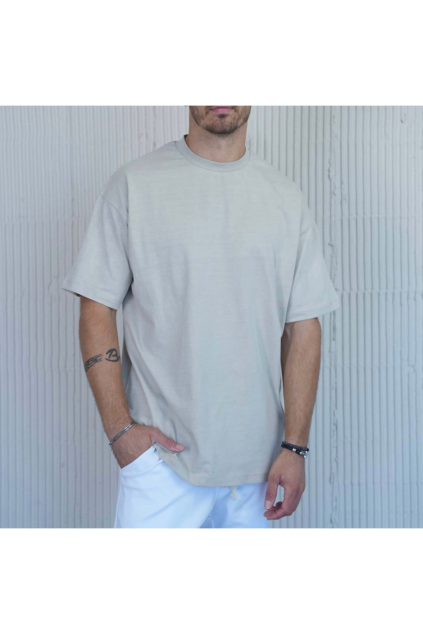 Classic T-Shirt Oversized - concrete gray - Butterfly Sneakers