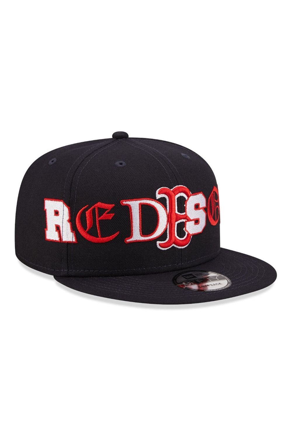 Boston Red Sox Typo Patch Navy 9FIFTY Snapback Cap - Butterfly Sneakers