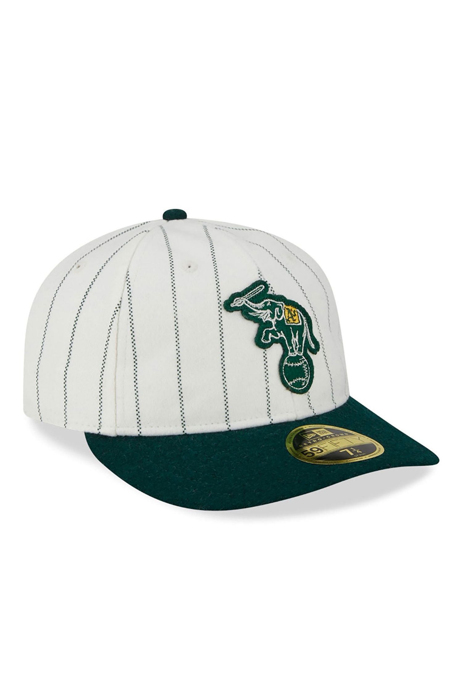 Oakland Athletics Cooperstown MLB Stripe Chrome White Retro Crown 59FIFTY Fitted Cap - Butterfly Sneakers