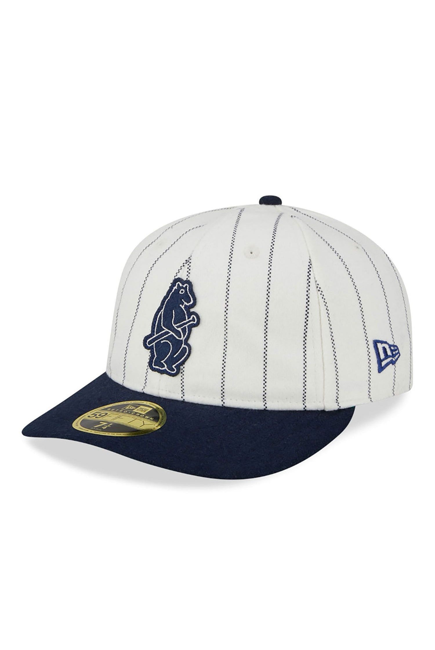 Chicago Cubs Cooperstown MLB Stripe Chrome White Retro Crown 59FIFTY Fitted Cap - Butterfly Sneakers