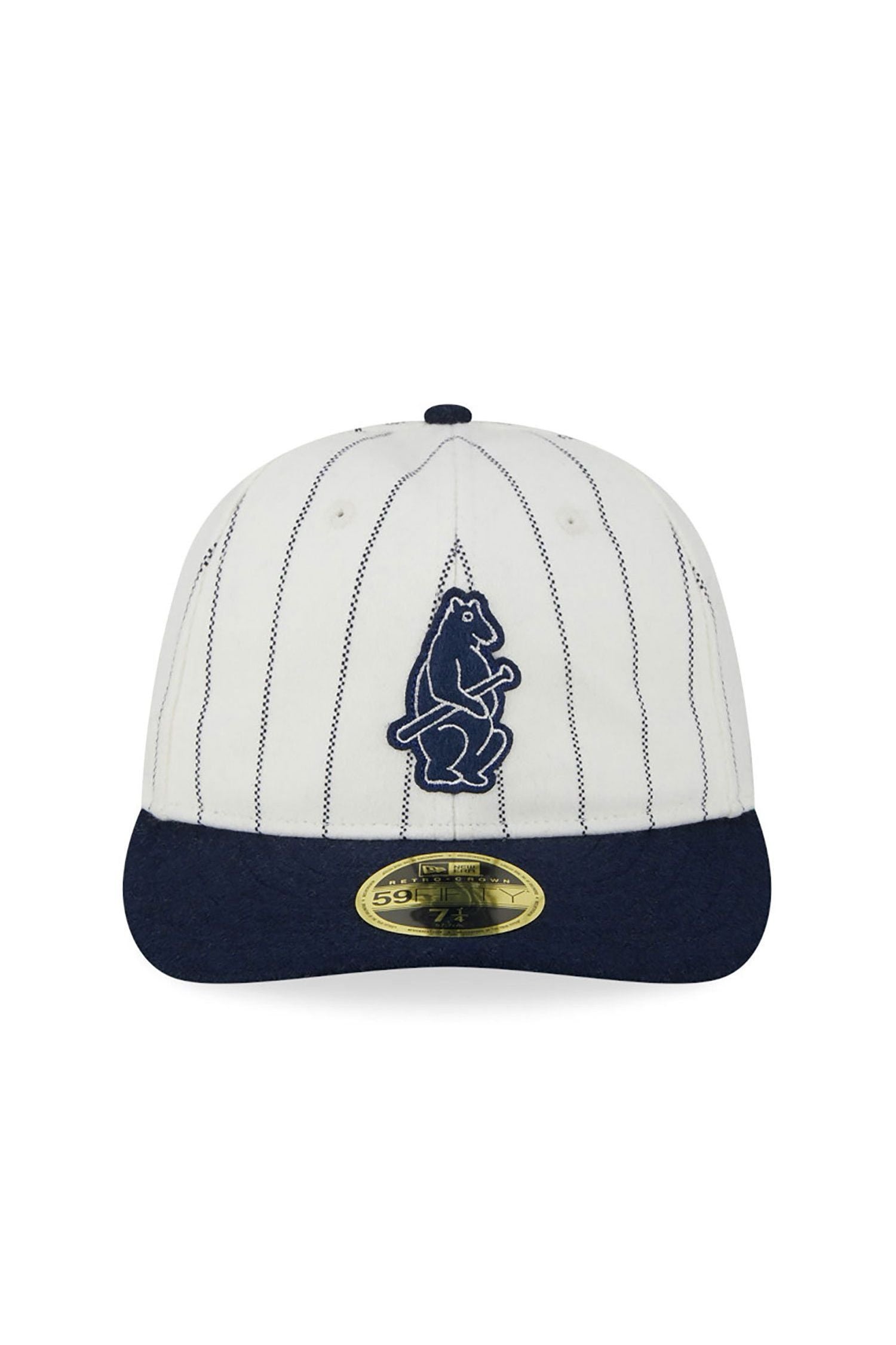 Chicago Cubs Cooperstown MLB Stripe Chrome White Retro Crown 59FIFTY Fitted Cap - Butterfly Sneakers