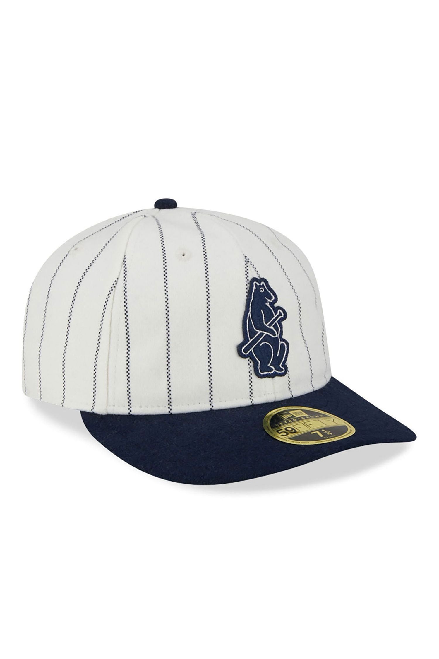 Chicago Cubs Cooperstown MLB Stripe Chrome White Retro Crown 59FIFTY Fitted Cap - Butterfly Sneakers