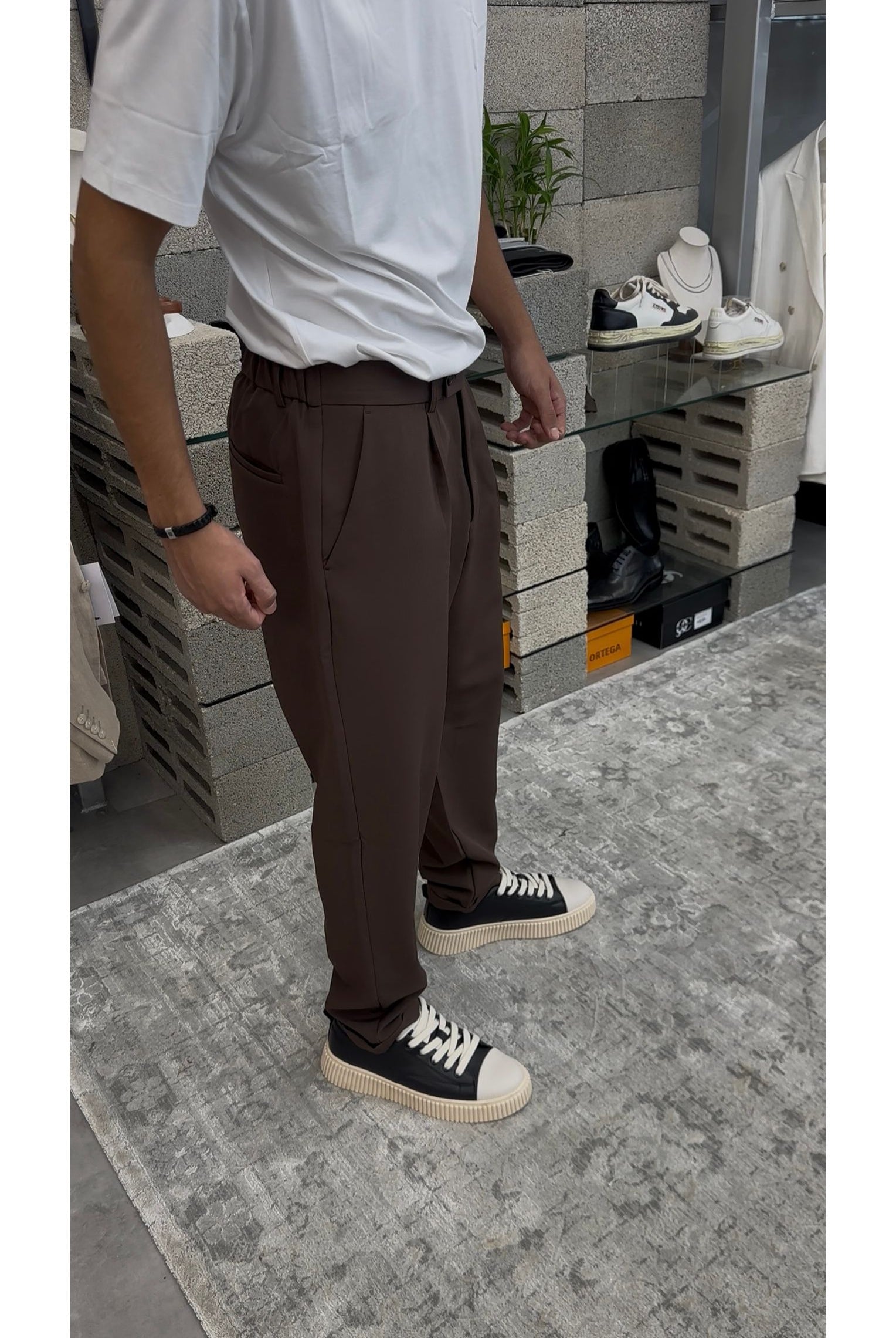 Butterfly Boy מכנס אלגנט חום - Butterfly Sneakers