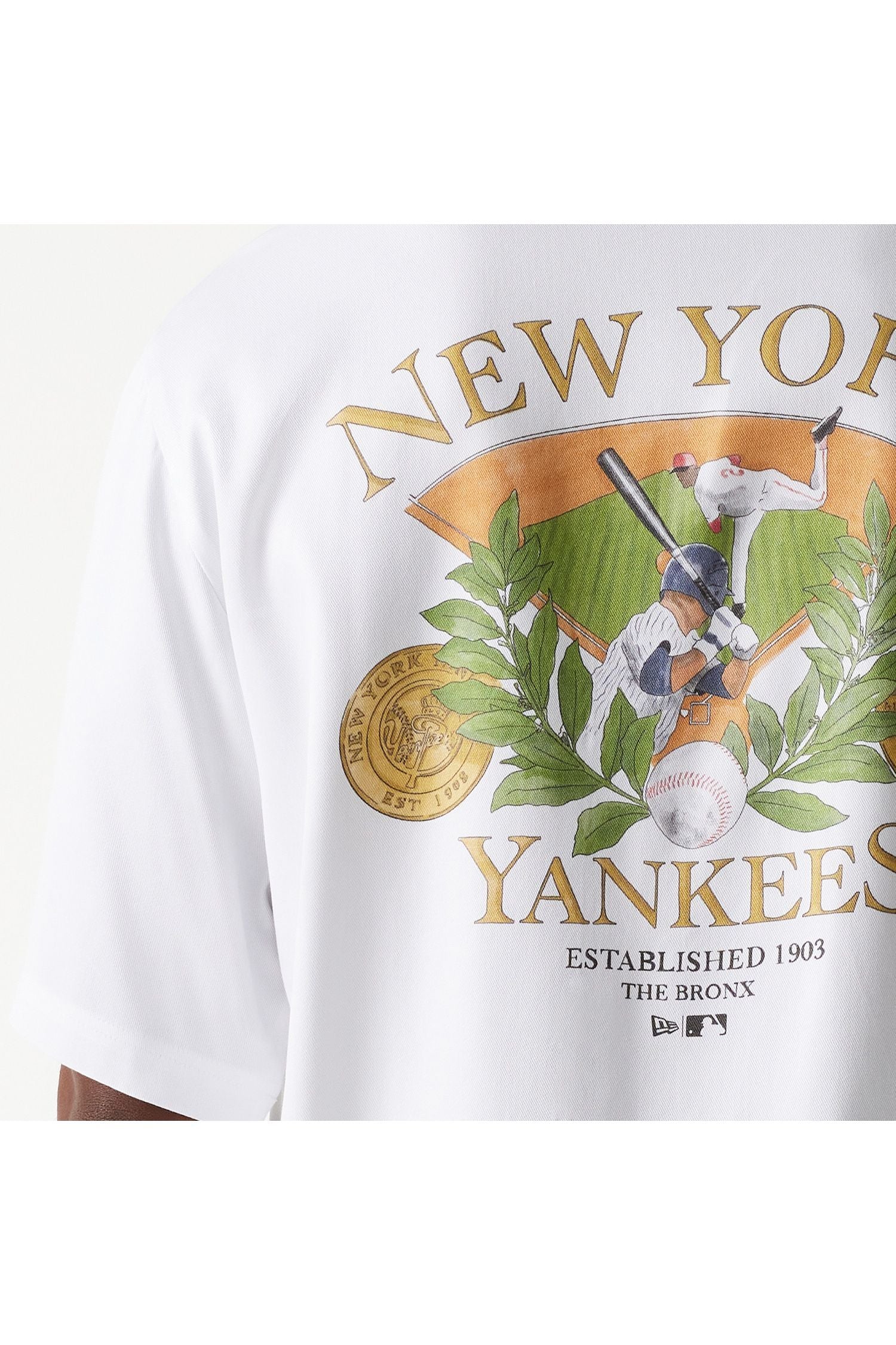 New York Yankees MLB Graphic White Revere חולצת טי שרט מכופתרת - Butterfly Sneakers