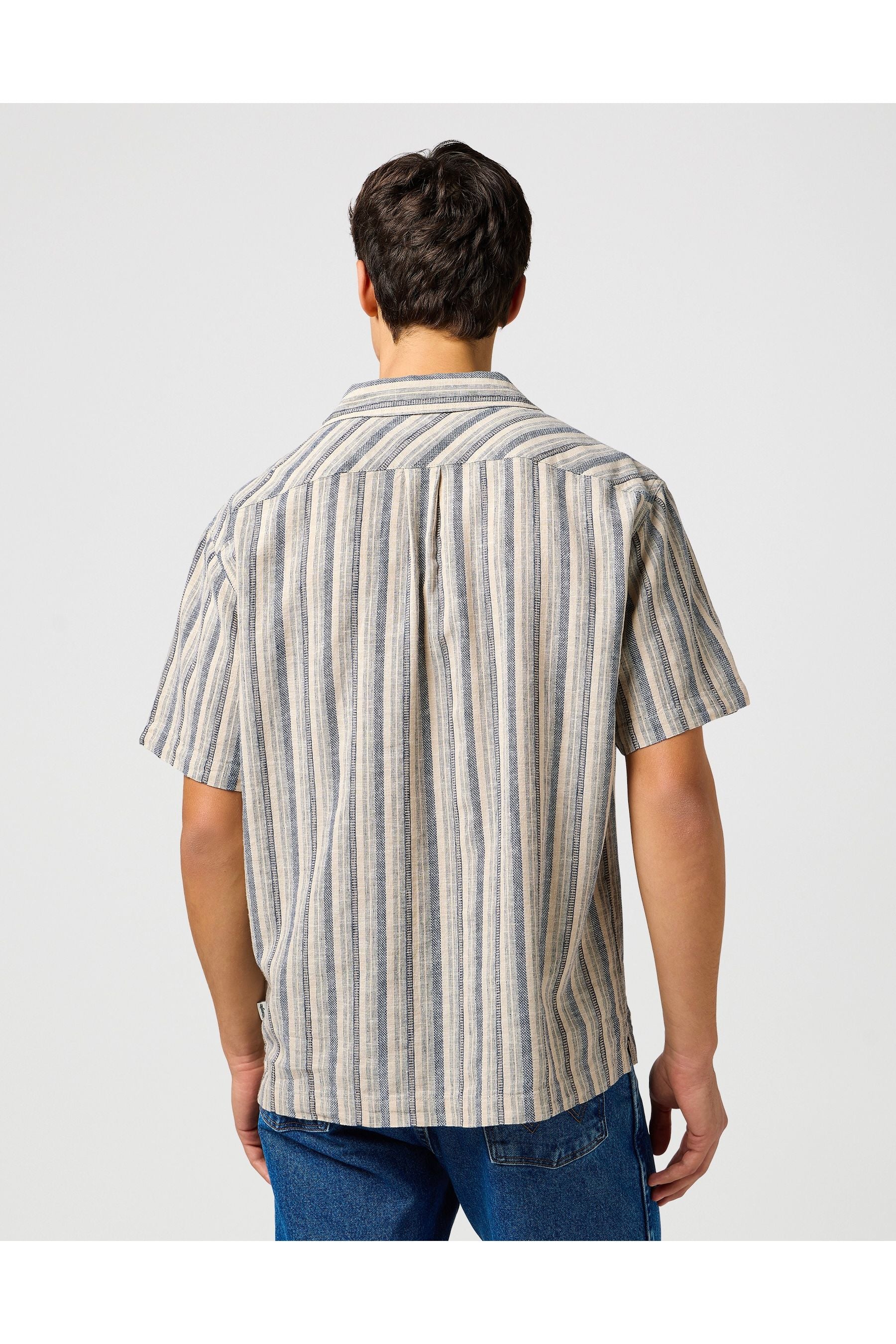 RESORT חולצה מכופתרת פסים שרוול קצר - Butterfly Sneakers