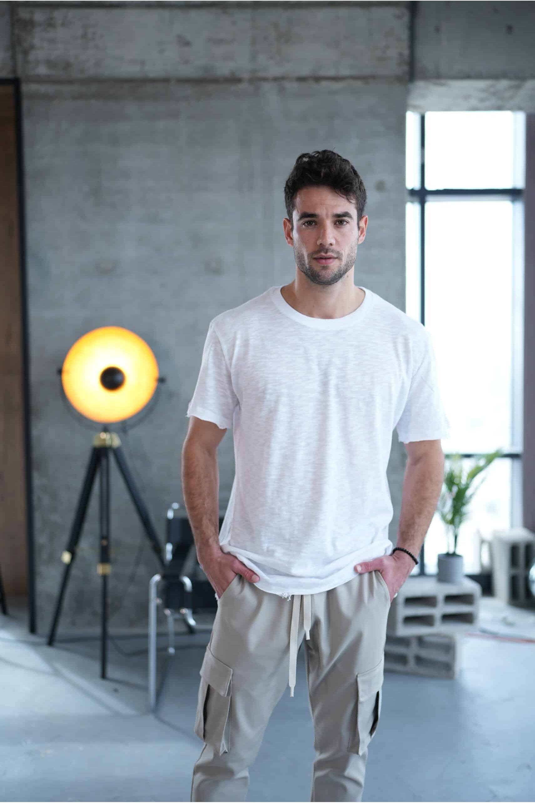 חולצת פשתן פרימות לבן - Butterfly Sneakers