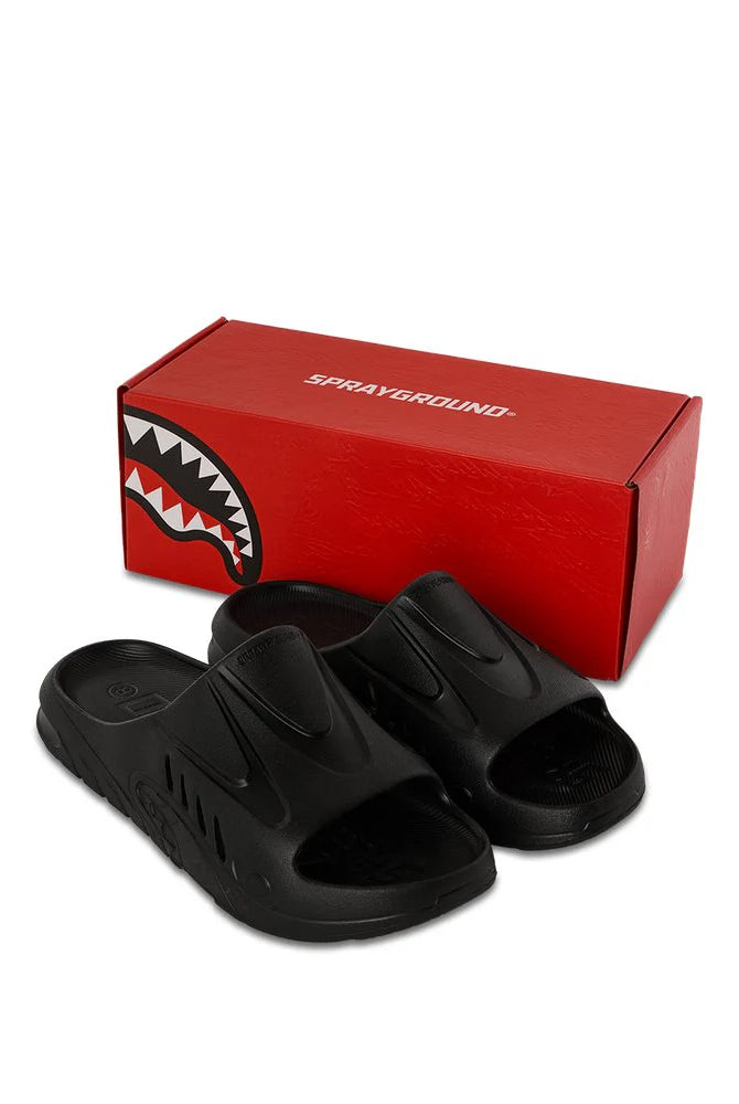 SPRAYGROUND SHARK SLIDE BLACK כפכף שחור - Butterfly Sneakers