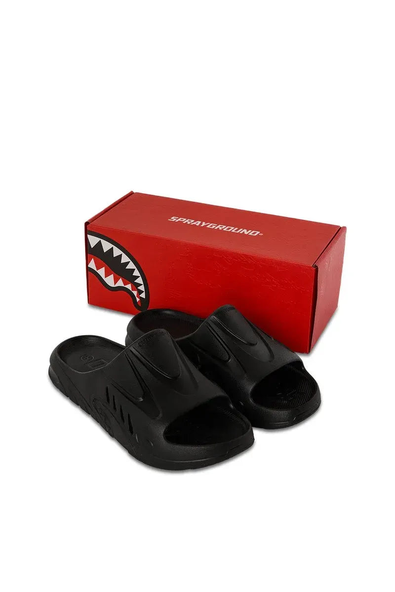 SPRAYGROUND SHARK SLIDE BLACK כפכף שחור - Butterfly Sneakers