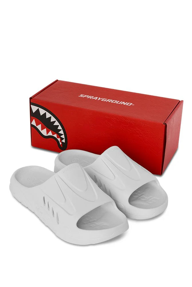 SPRAYGROUND SHARK SLIDE WHITE כפכף לבן - Butterfly Sneakers