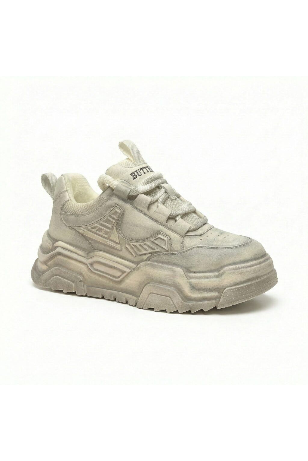 Butterfly פלטפורמה לבן משופשף - Butterfly Sneakers