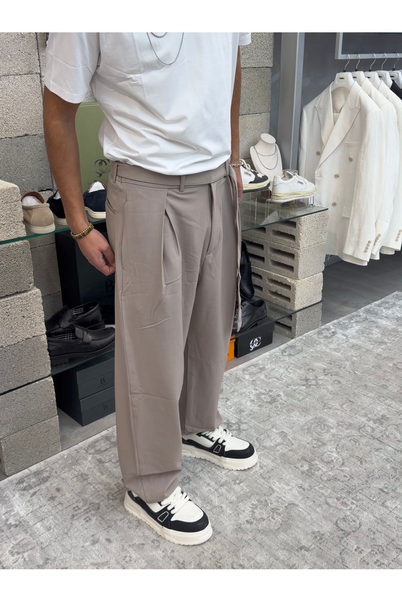 Butterfly Boy מכנס אלגנט רחב + חגורה - Butterfly Sneakers