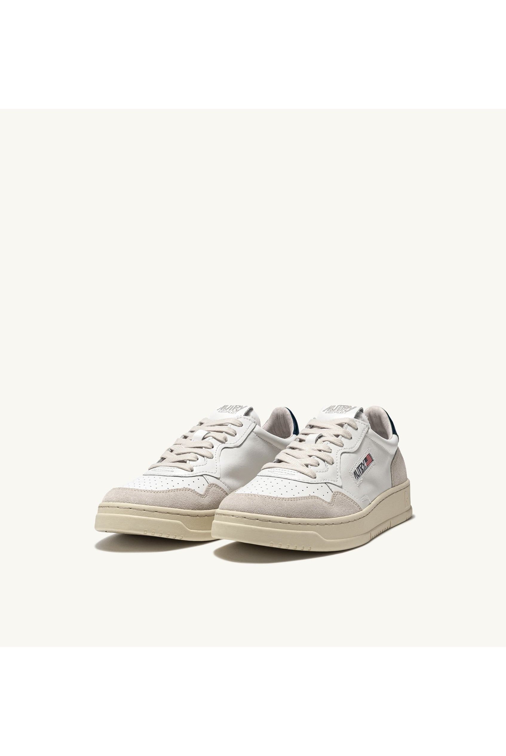 MEDALIST LOW MAN LS28 LEATHER/SUEDE WHITE/BLUE - Butterfly Sneakers