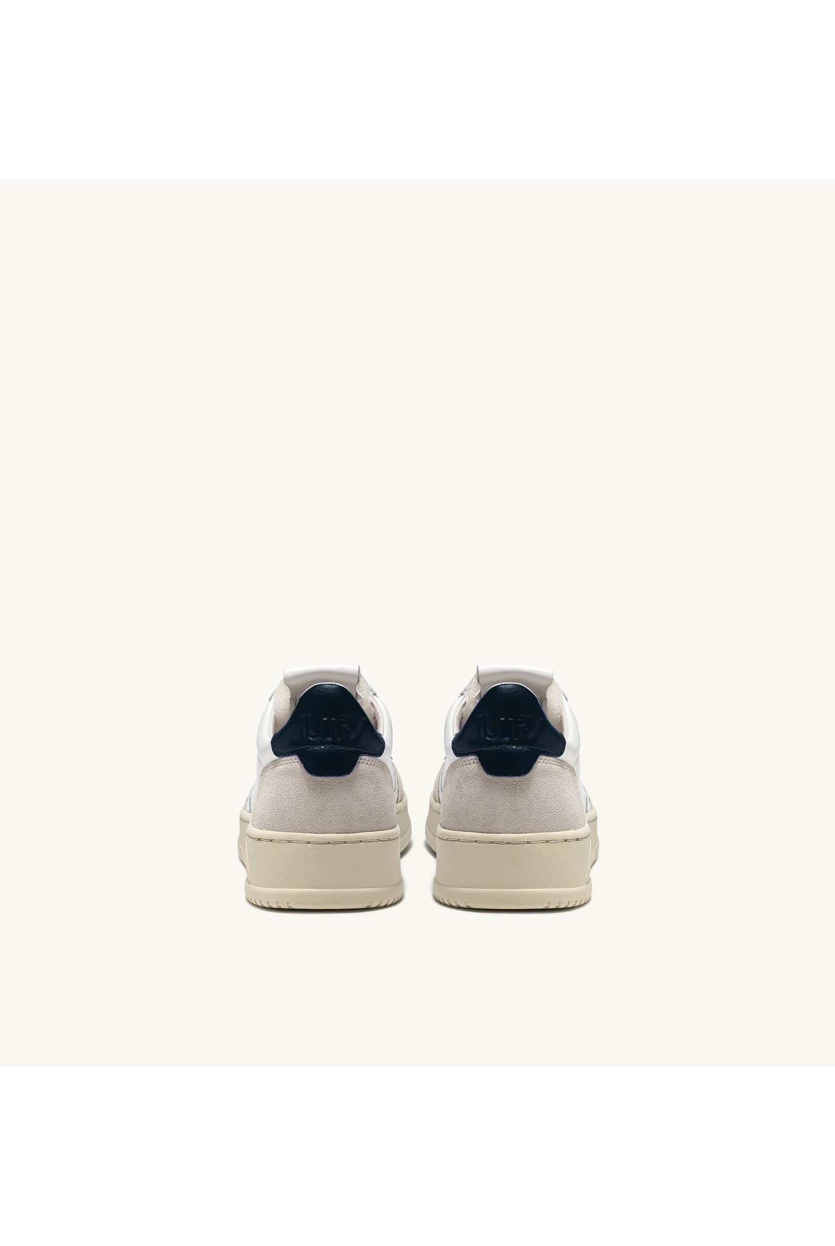 MEDALIST LOW MAN LS28 LEATHER/SUEDE WHITE/BLUE - Butterfly Sneakers
