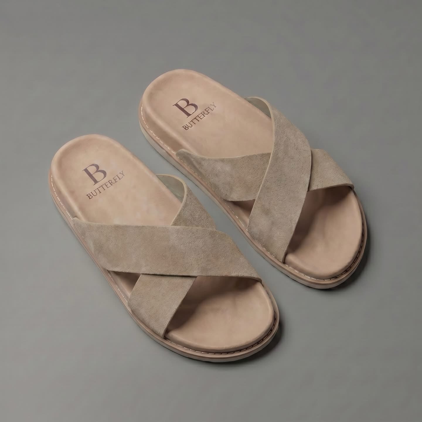BUTTERFLY כפכף כפול קרם - Butterfly Sneakers