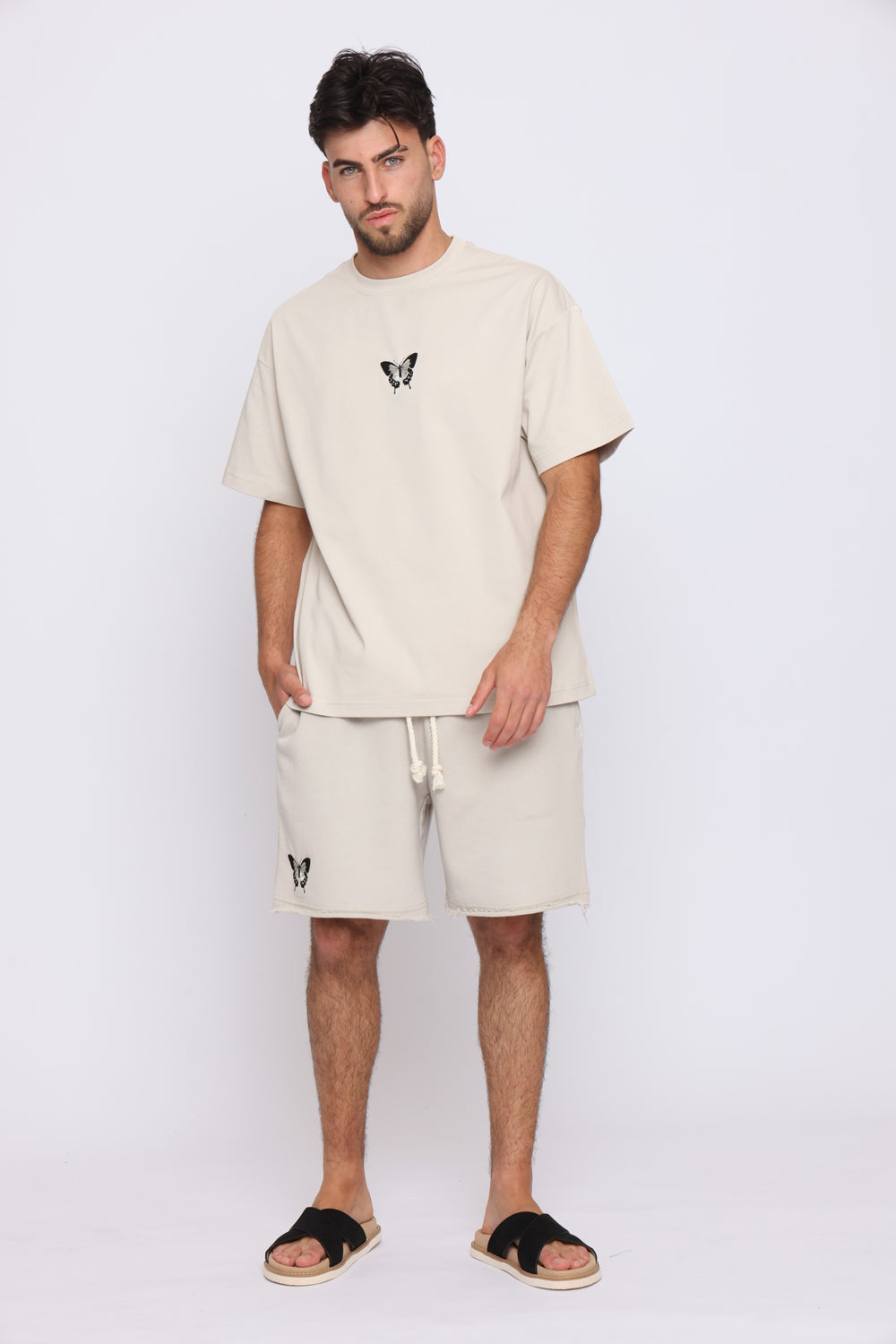 THE SIX - 2/6 - Zebra butterfly SHORTS מכנסיים קצרים - Butterfly Sneakers