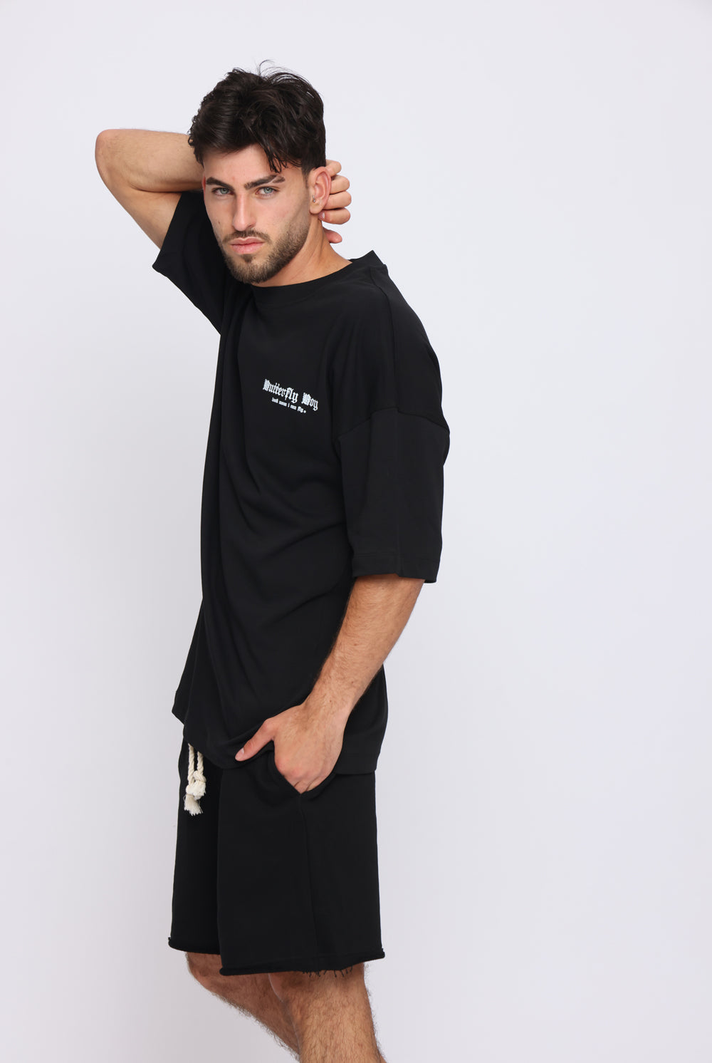 THE SIX 4/6 Black shallowtail SHORTS מכנסיים קצרים - Butterfly Sneakers