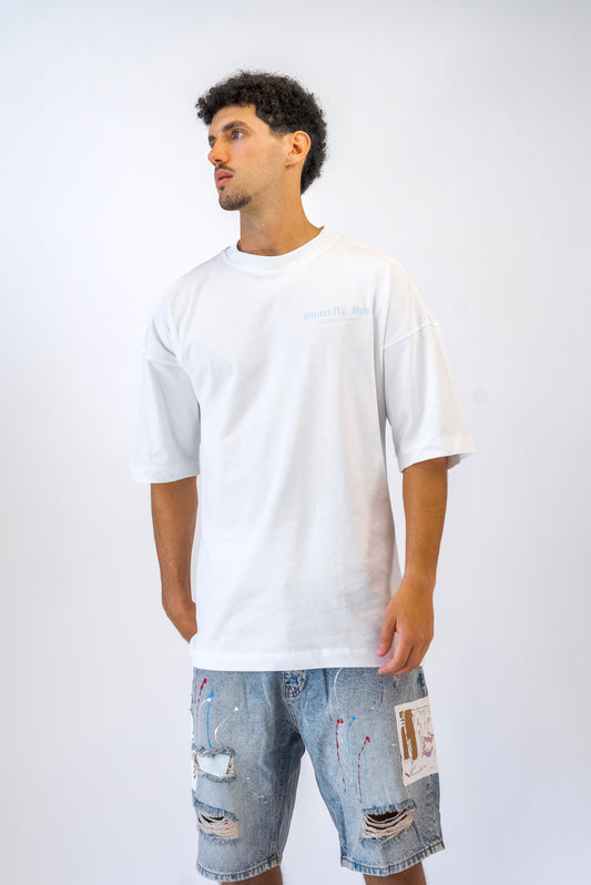 מכנסי ג'ינס ברמודה BAGGY עם פאצ'ים