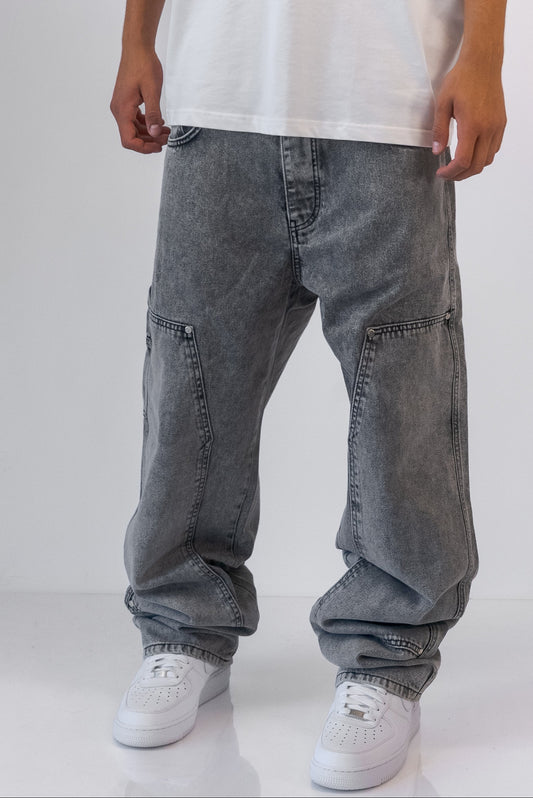 גינס יוטיליטי אפור בגזרה גבוהה