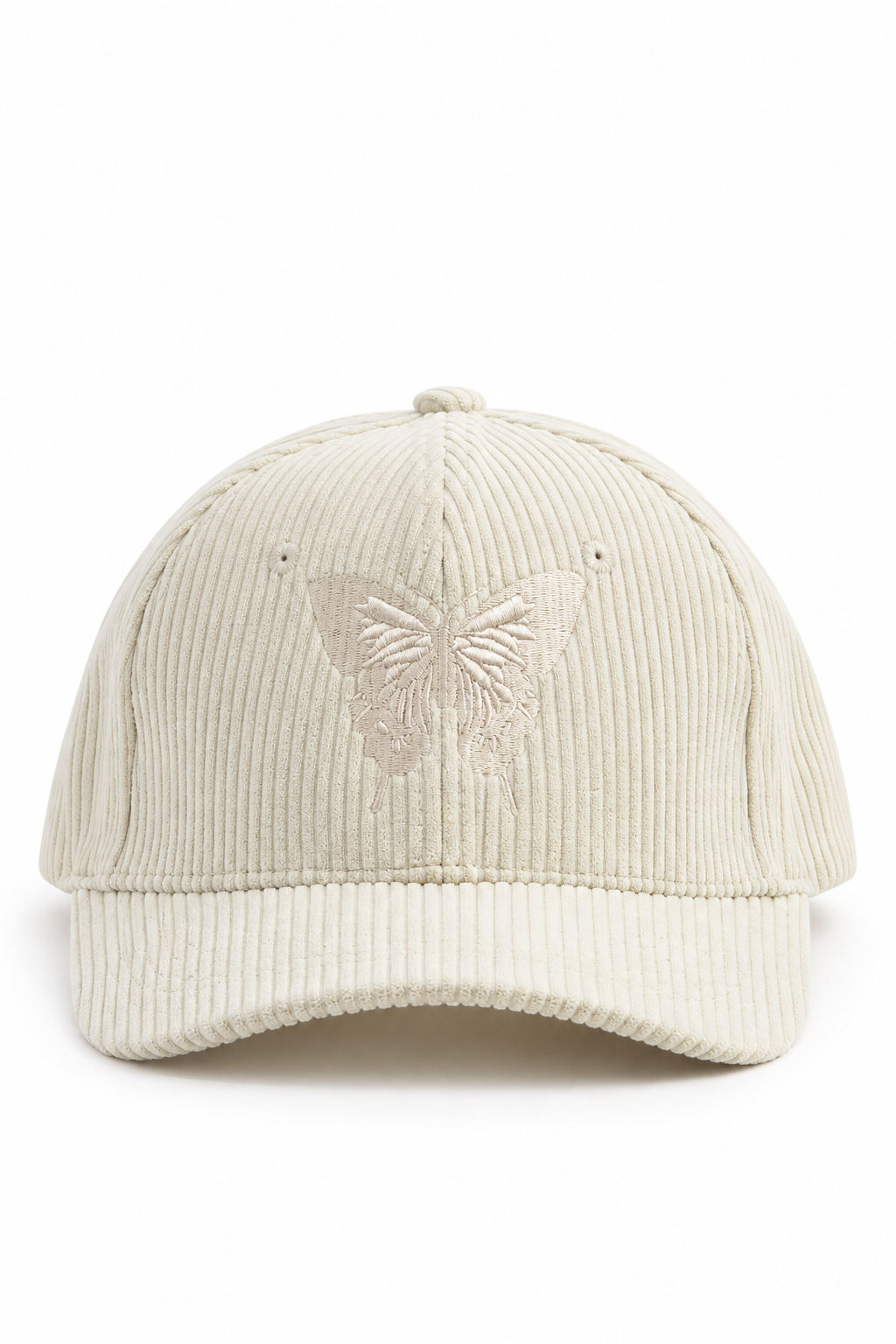 כובע Corduroy Butterfly בד קורדרוי – off white / ONE SIZE – מבט חזית