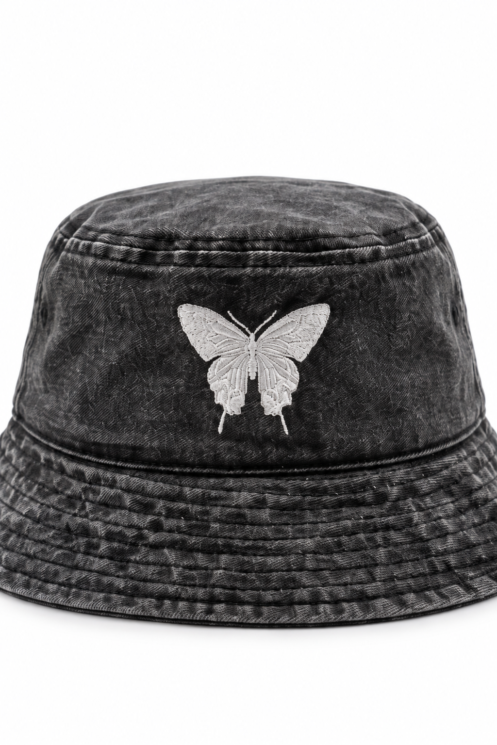 כובע טמבל BUTTERFLY — בטון / ONE SIZE — תקריב פרטים