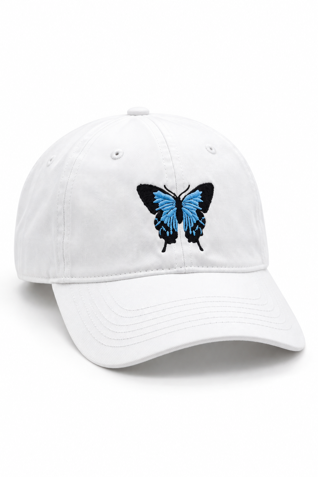 כובע BUTTERFLY B9 — לבן רגיל / ONE SIZE — תמונת מוצר ראשית