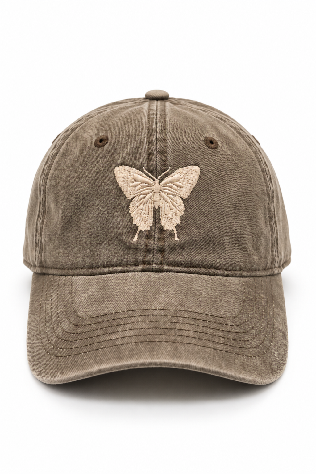 כובע BUTTERFLY B5 — חום אדמה / ONE SIZE — מבט קדמי