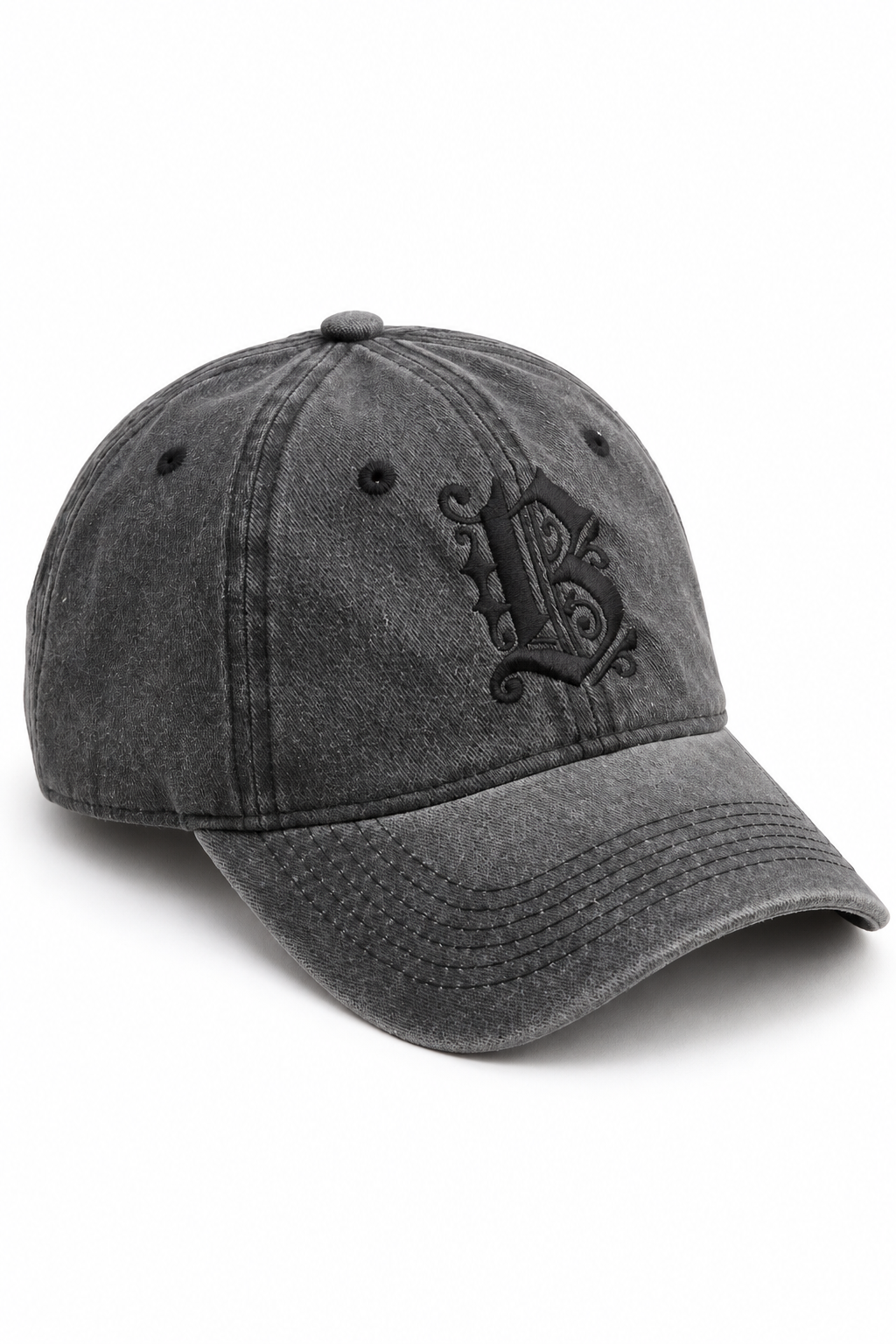 כובע Washed Butterfly – dark gray / ONE SIZE – מבט שלושת רבעי