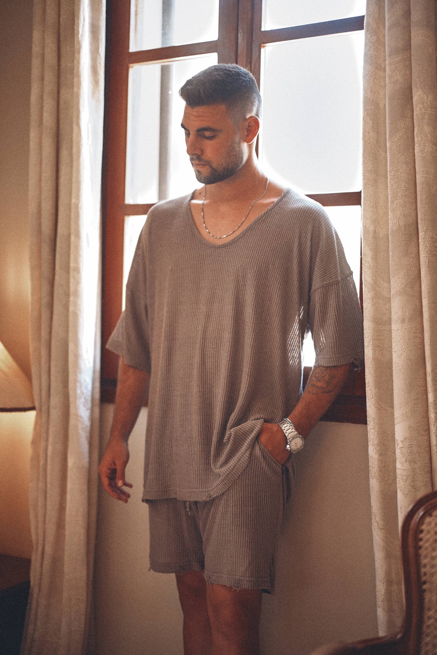 מכנס קצר סאנטוריני - חום