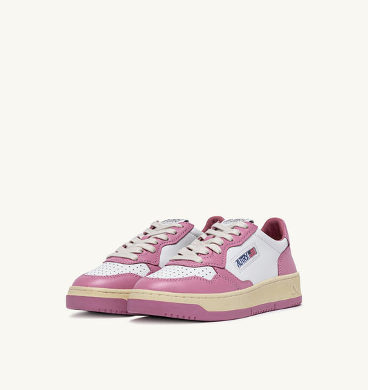 WHITE & PINK LETAHER סניקרס