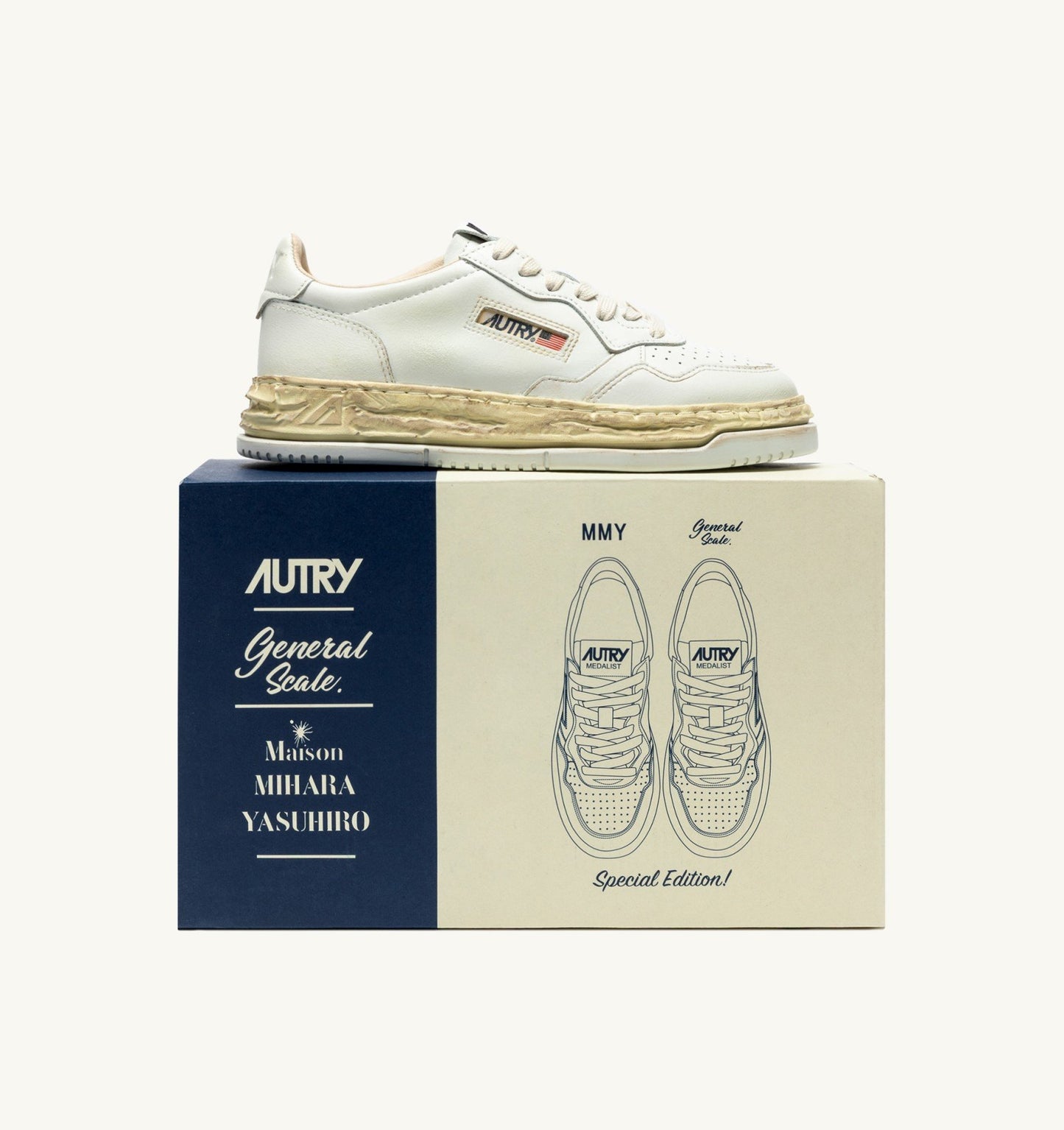 AUTRY X MAISON MSUPVINT LOW MAN MIHARA YASUHIRO WHITE